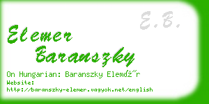 elemer baranszky business card